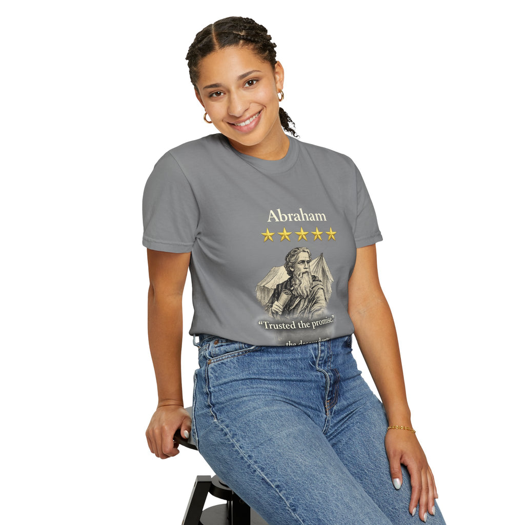 Abraham – Vintage T-Shirt | “I Trusted the Promise” Graphic – Five-Star Faith Series