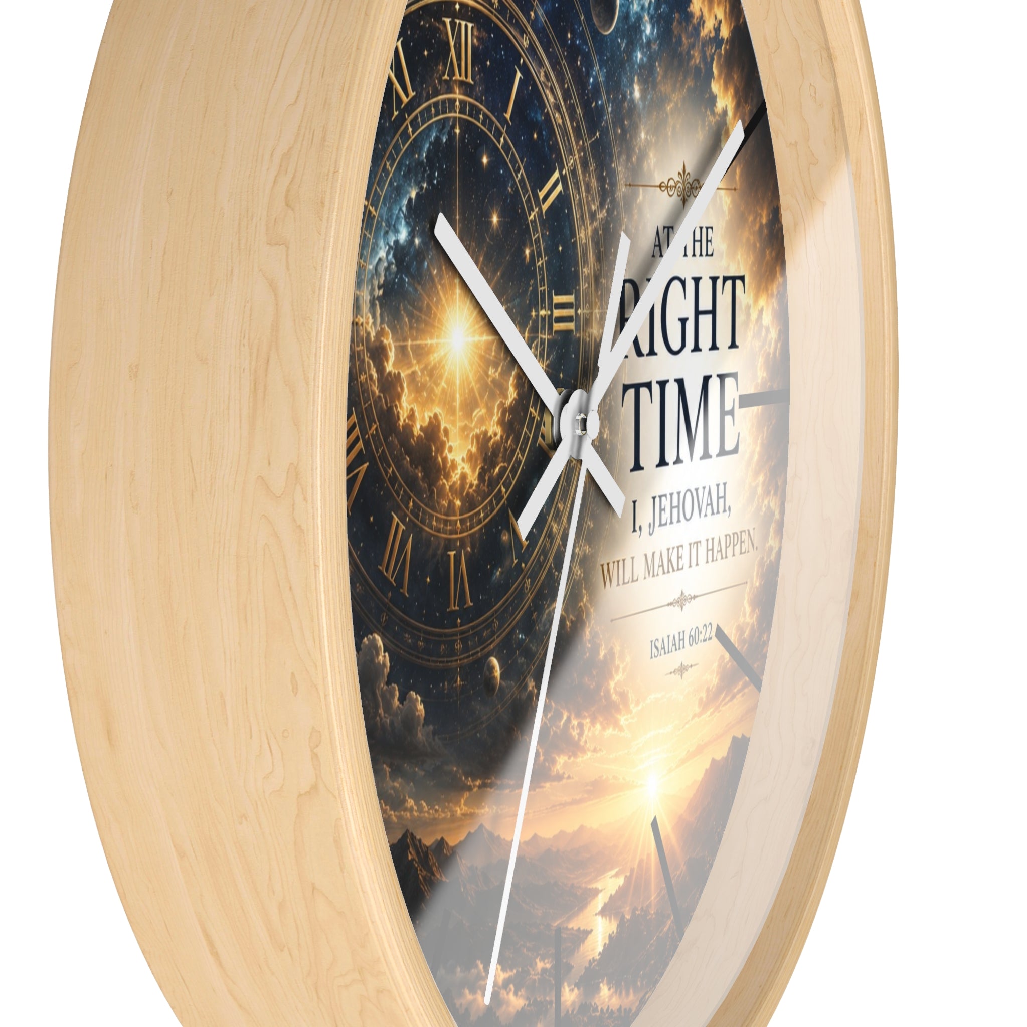 Isaiah 60:22 Wall Clock | “The Right Time” Christian Decor | Inspirational Silent Faith Clock