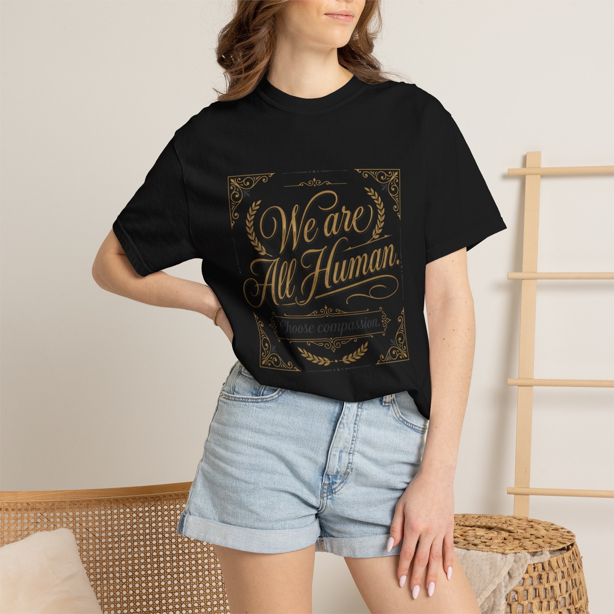 We Are All Human T-Shirt – “Choose Compassion” Inspirational Graphic Tee