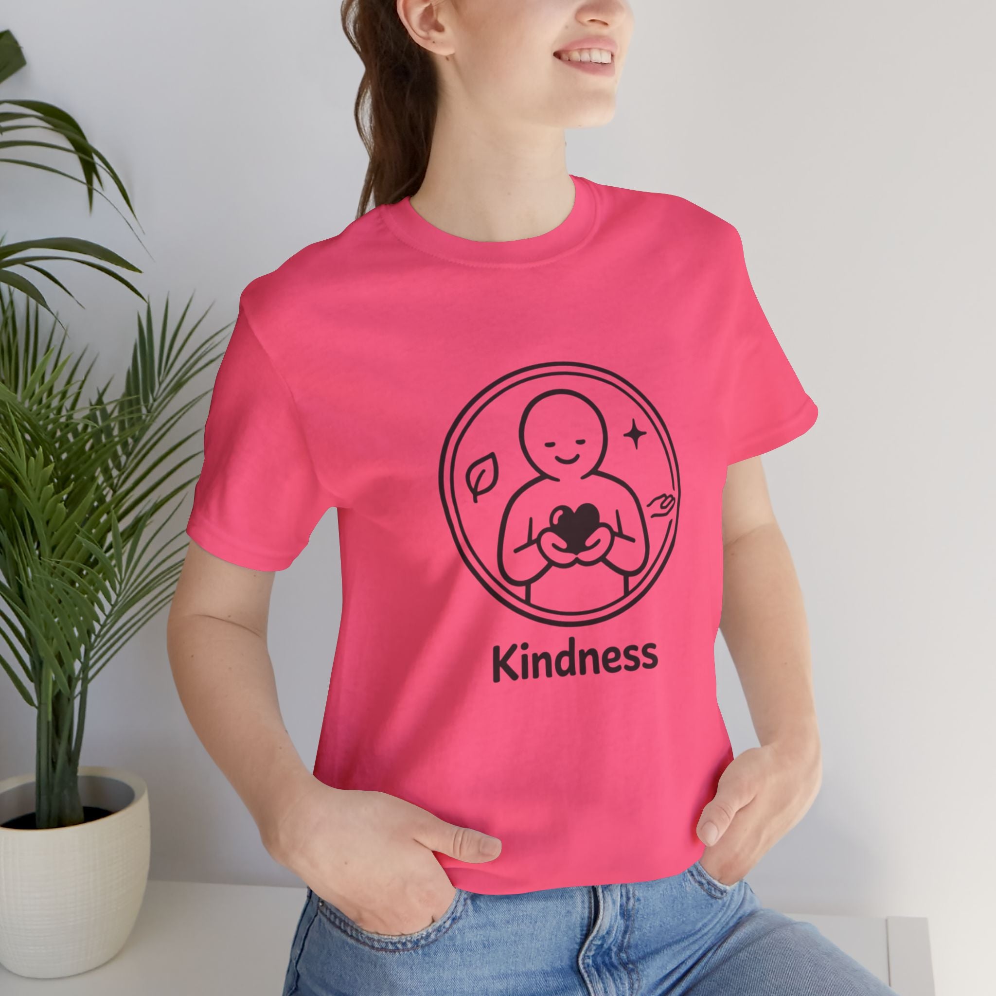 Kindness Minimalist T-Shirt | Inspirational Heart Emblem Tee | Soft Everyday Graphic Shirt