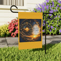 At the Right Time Garden Flag | Inspirational Bible Verse Banner | Celestial Sunrise Outdoor Decor
