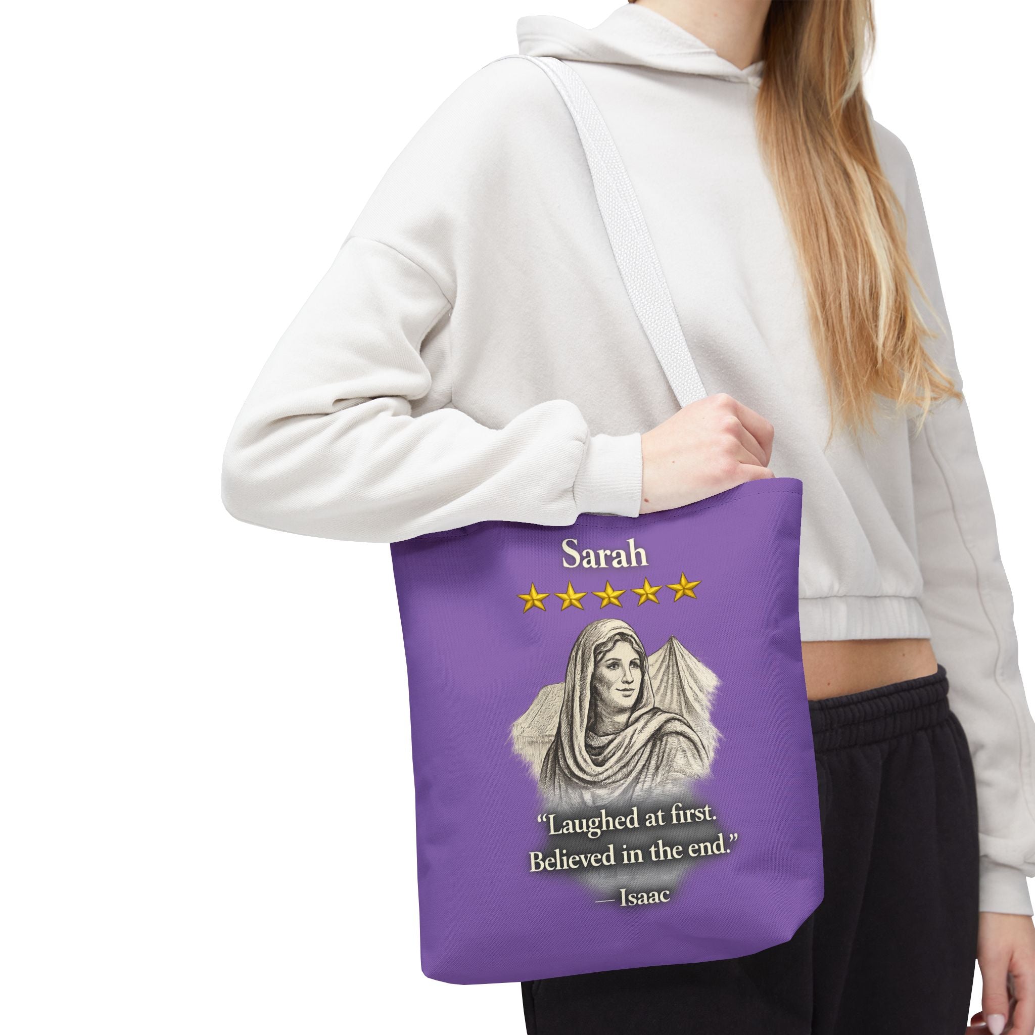 Sarah – Personalized Tote Bag | “Laughed at First. Believed in the End.” Review – Five-Star Faith Series