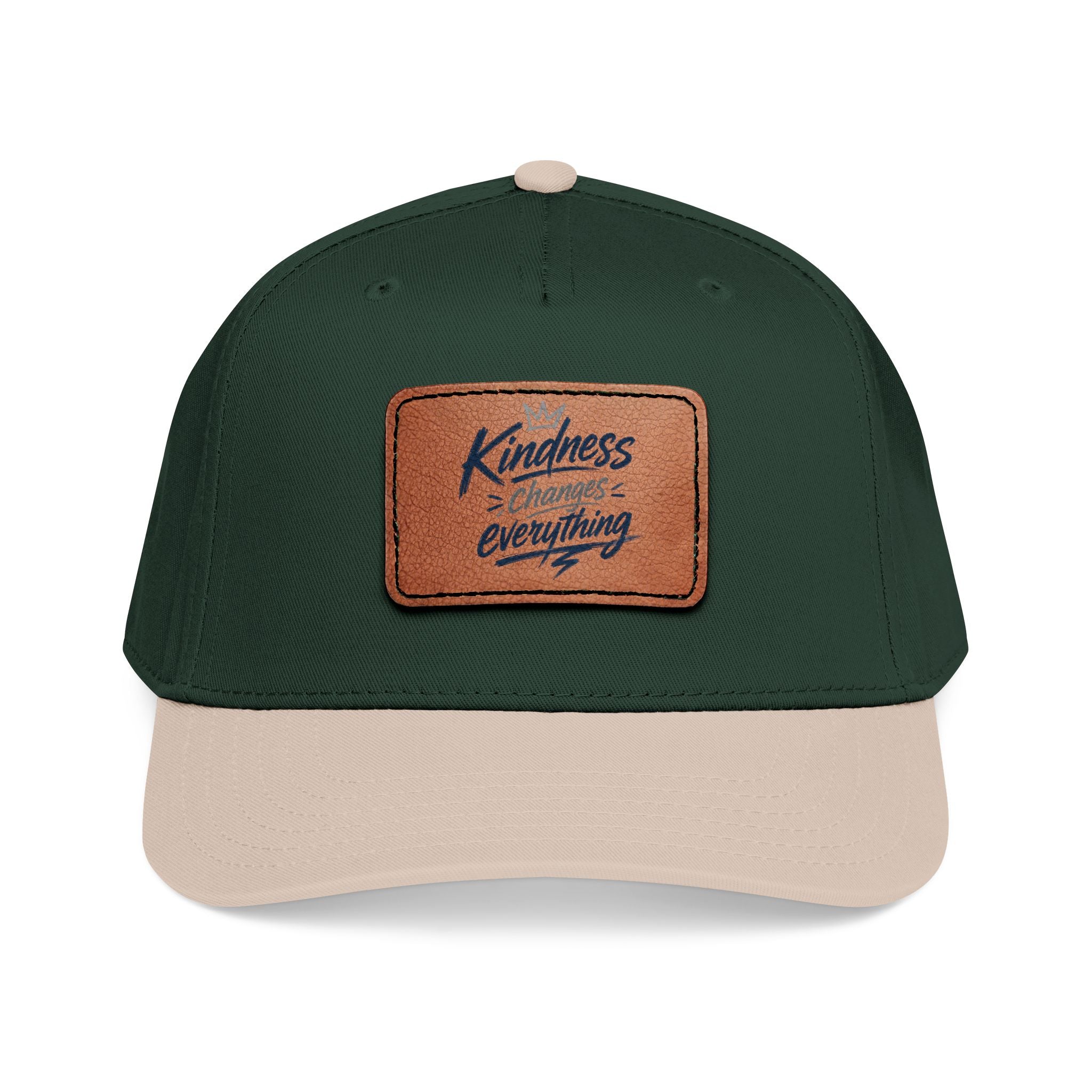 Kindness Changes Everything Leather Patch Hat | Inspirational Baseball Cap | Vintage Style Faith Apparel