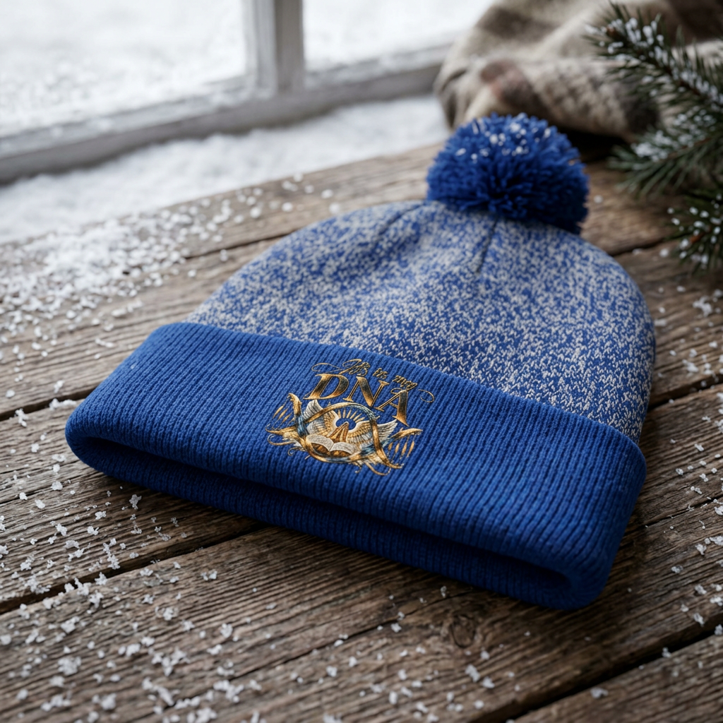 It's in My DNA Christian Pom Pom Beanie | Faith Winter Hat | Faith Freedom Creations