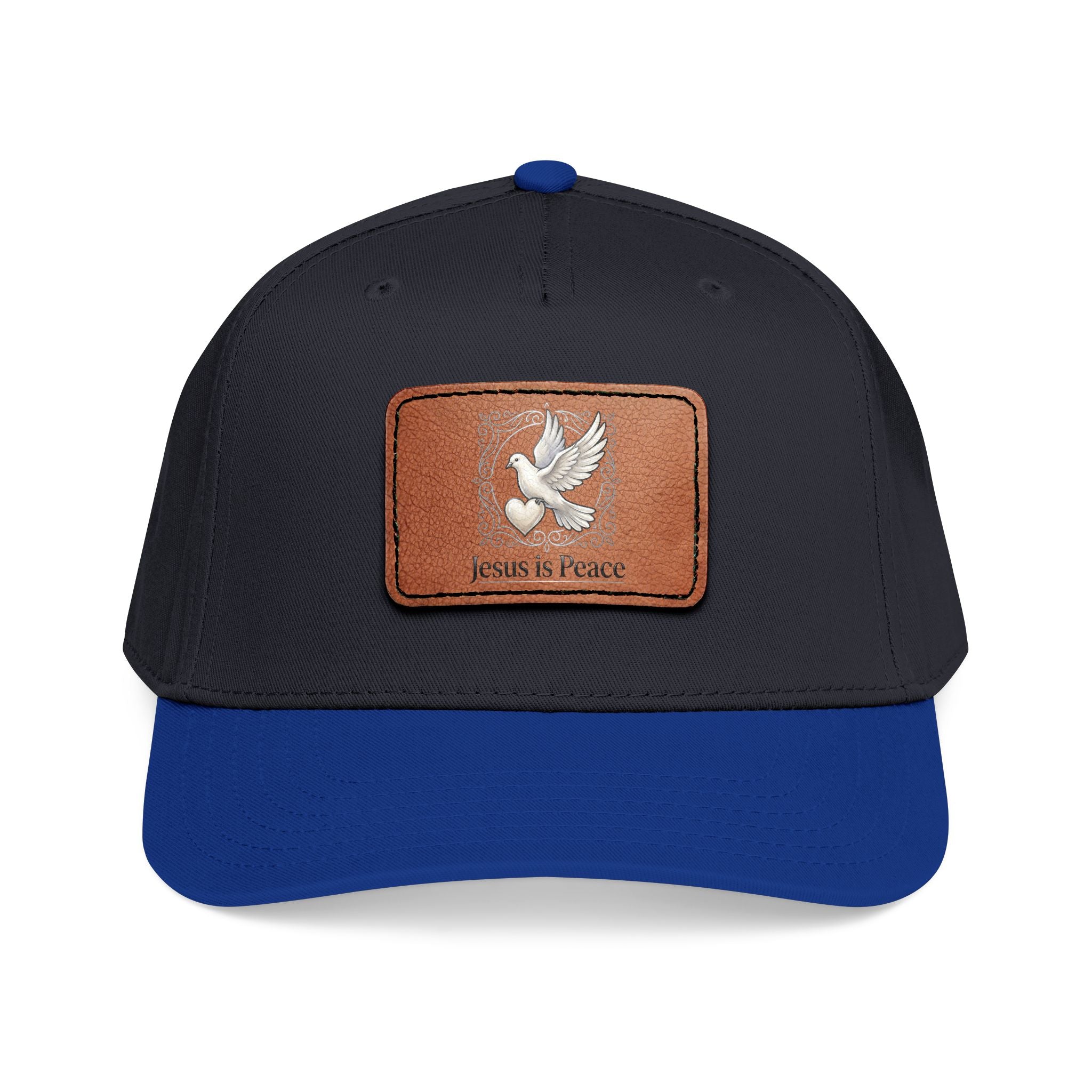 Jesus Is Peace Christian Leather Patch Hat | Dove Faith Baseball Cap | Inspirational Snapback Cap
