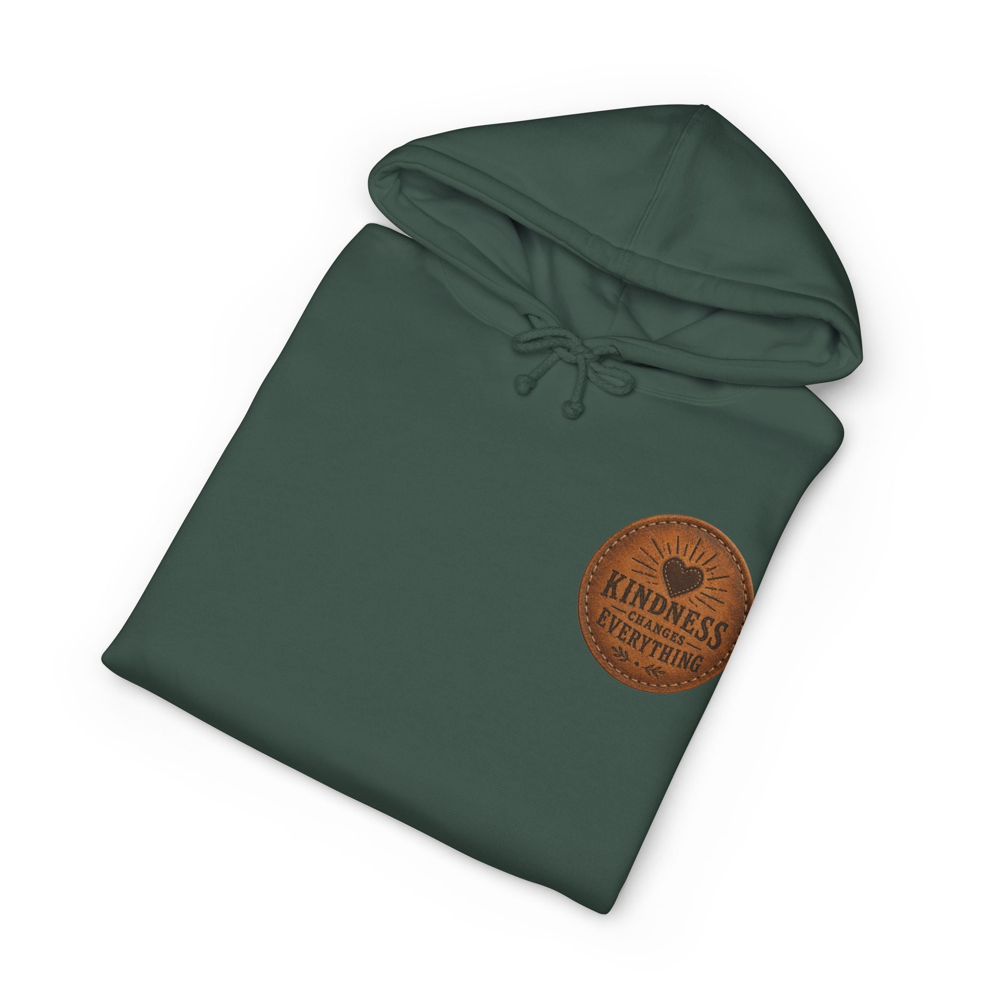 Kindness Changes Everything Hoodie — Inspirational Heart Patch Design