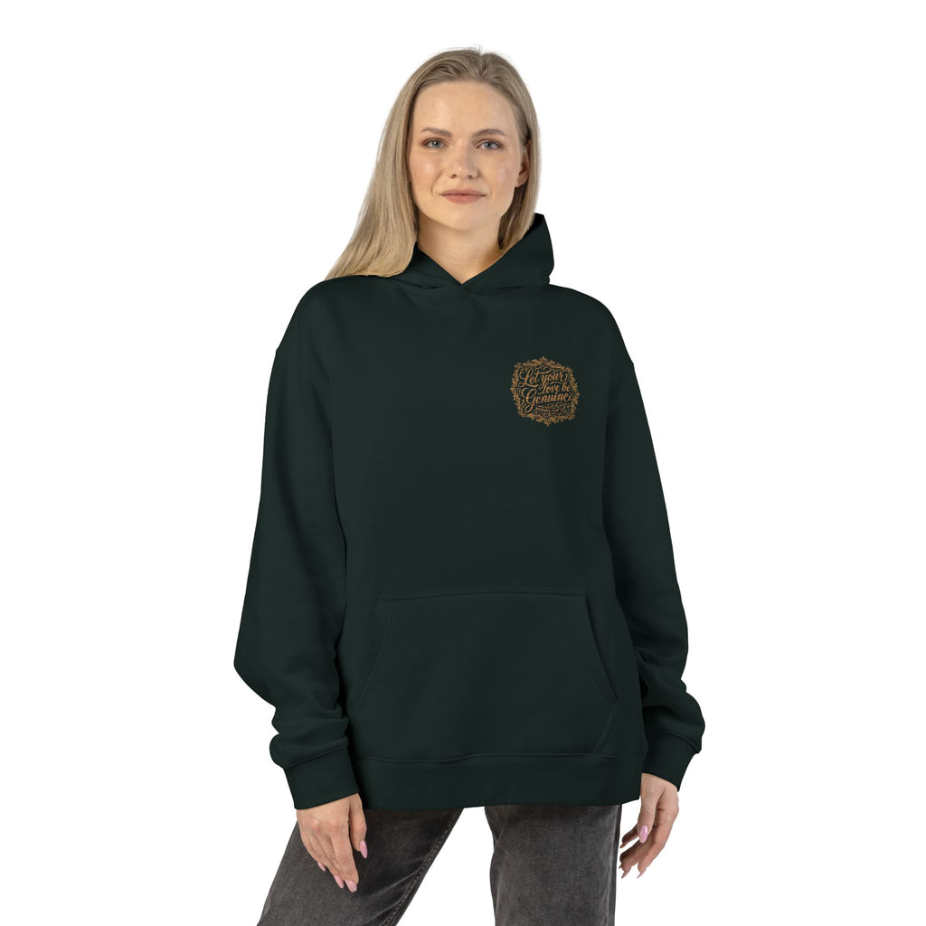 “Let Your Love Be Genuine” Hoodie – Romans 12:9 Christian Pullover | Faith & Freedom Creations