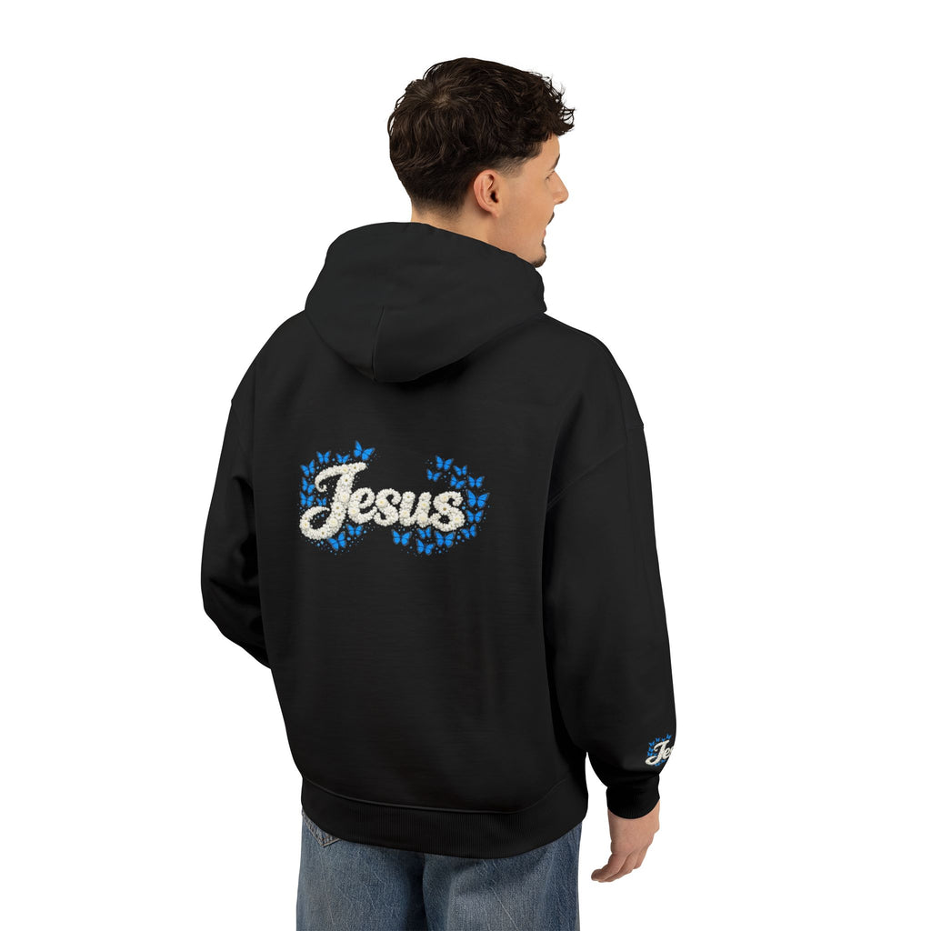 Jesus Floral Hoodie – Christian Faith Organic Pullover | Relaxed Fit Inspirational Hoodie