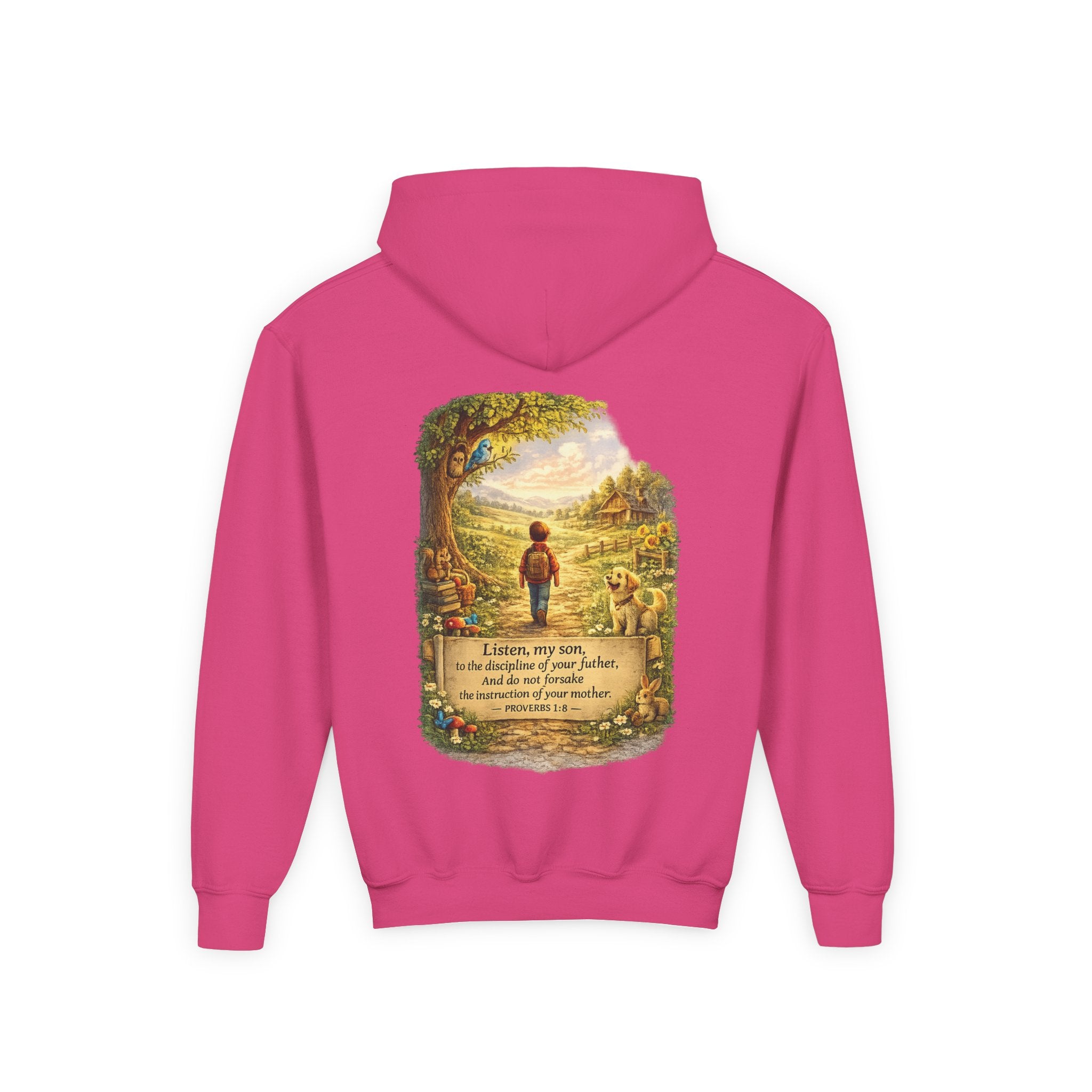 Youth Hoodie — "Listen My Son" Inspirational Christian Sweatshirt-⭐ Five-Star Faith Series⭐
