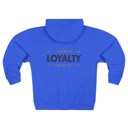 Cherish Loyalty – Zip Hoodie | Micah 6:8 Scripture Graphic