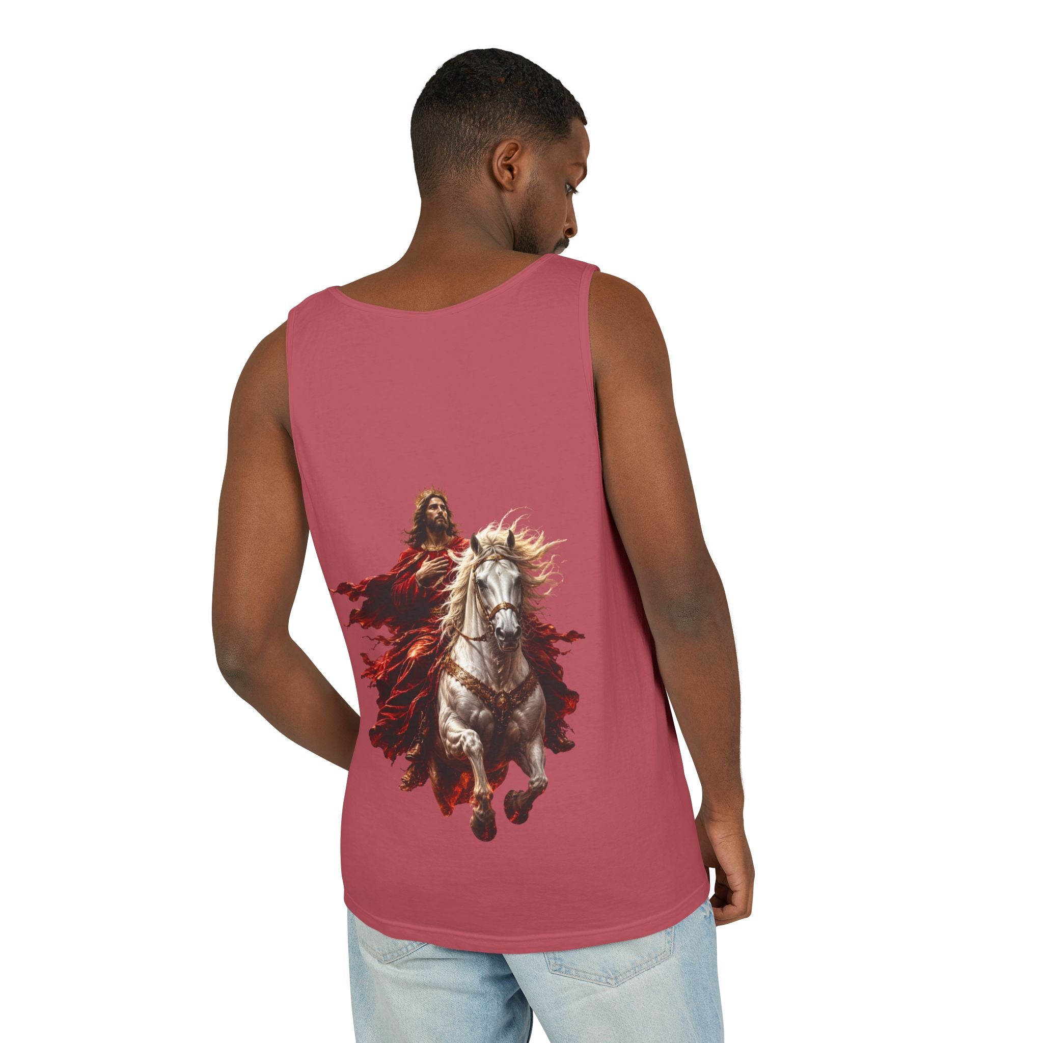 Jesus Second Coming Tank Top | Jesus on White Horse Christian Tank | Inspirational Faith Apparel