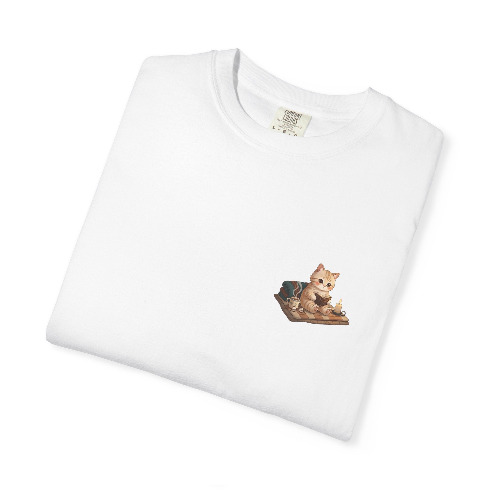 Cozy Cat Prayer T-Shirt — Faith Heart Cat Tee | Christian Cat Lover Shirt
