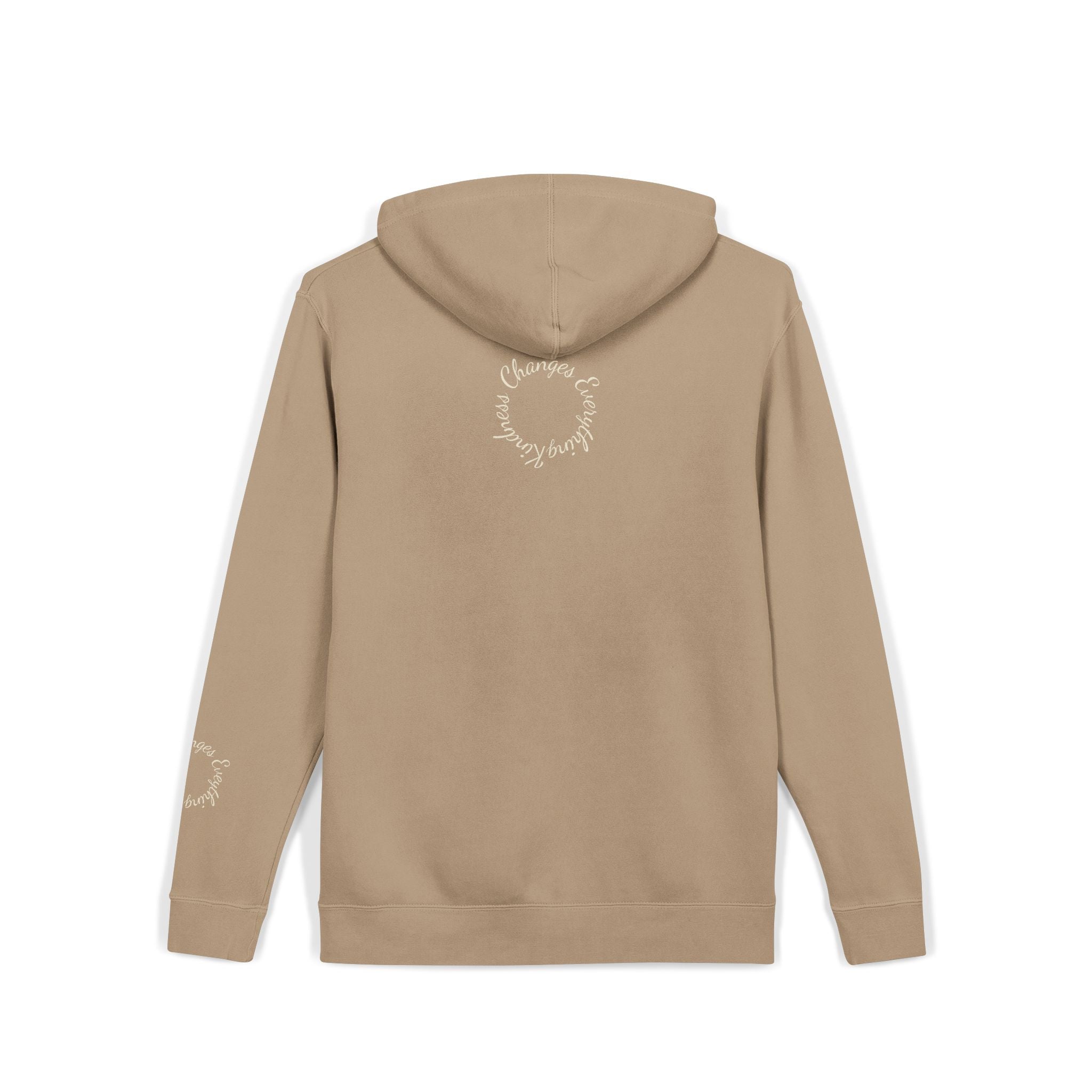 “We Are All Human” Pigment-Dyed Hoodie – Inclusive Comfort Pullover | Inspirational Minimalist Hoodie