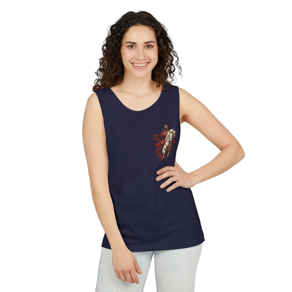 Jesus Second Coming Tank Top | Jesus on White Horse Christian Tank | Inspirational Faith Apparel