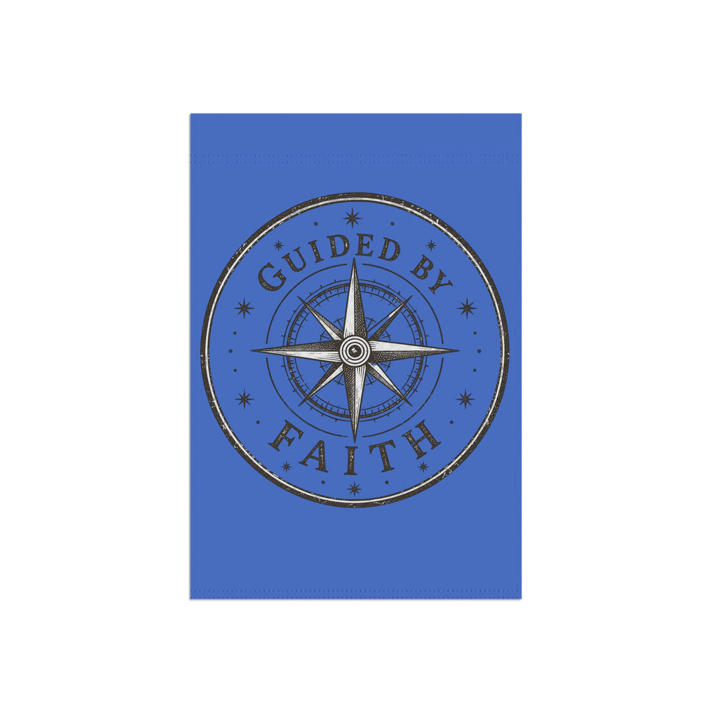 Guided By Faith Compass Garden Flag | Christian Outdoor Banner | Inspirational Faith Yard Decor