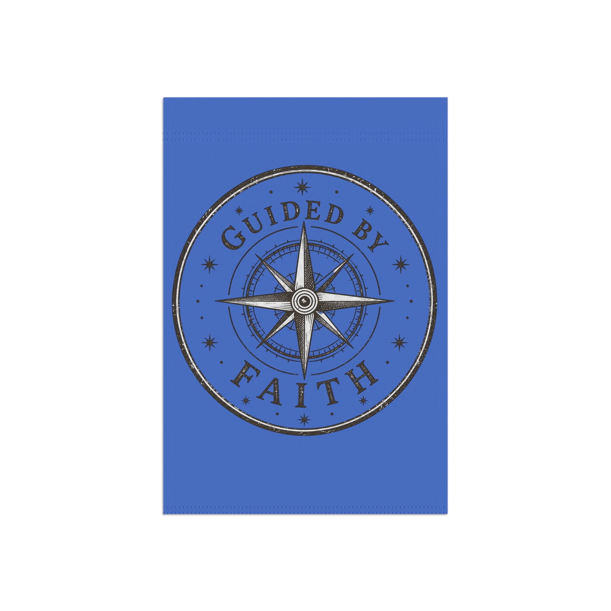 Guided By Faith Compass Garden Flag | Christian Outdoor Banner | Inspirational Faith Yard Decor