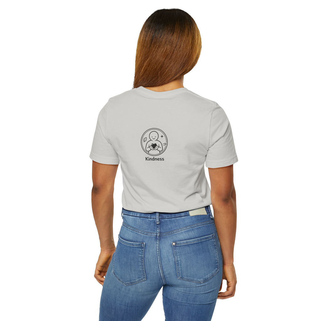 Kindness Minimalist T-Shirt | Inspirational Heart Emblem Tee | Soft Everyday Graphic Shirt