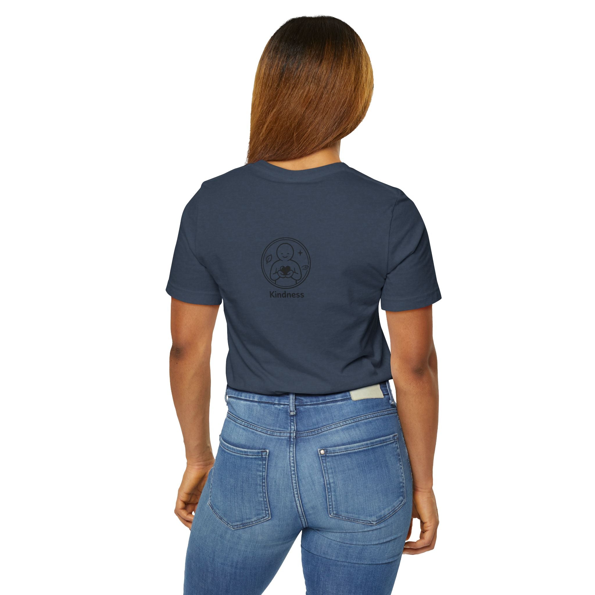 Kindness Minimalist T-Shirt | Inspirational Heart Emblem Tee | Soft Everyday Graphic Shirt
