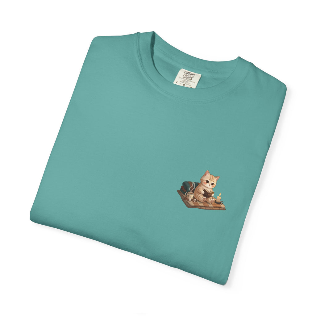 Cozy Cat Prayer T-Shirt — Faith Heart Cat Tee | Christian Cat Lover Shirt