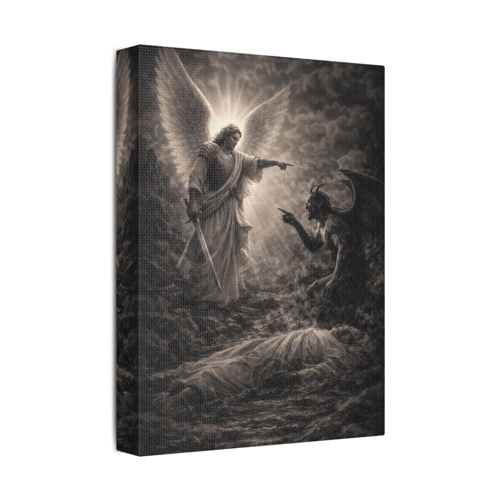 Michael the Archangel Canvas – Biblical Angel Christian Wall Art
