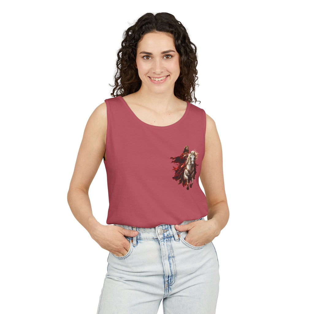 Jesus Second Coming Tank Top | Jesus on White Horse Christian Tank | Inspirational Faith Apparel