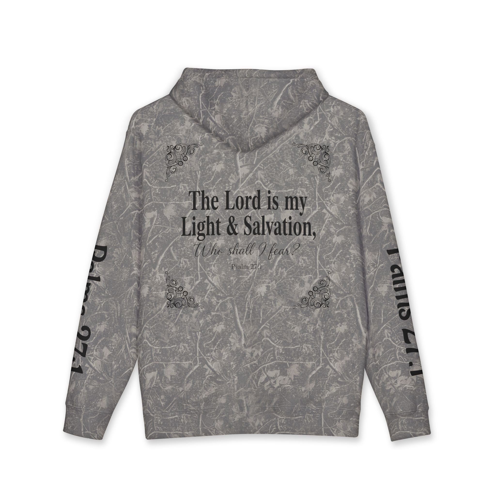 Psalm 27:1 Dove Hoodie – “The Lord is My Light & Salvation” Christian Sweatshirt | Faith Scripture Hoodie