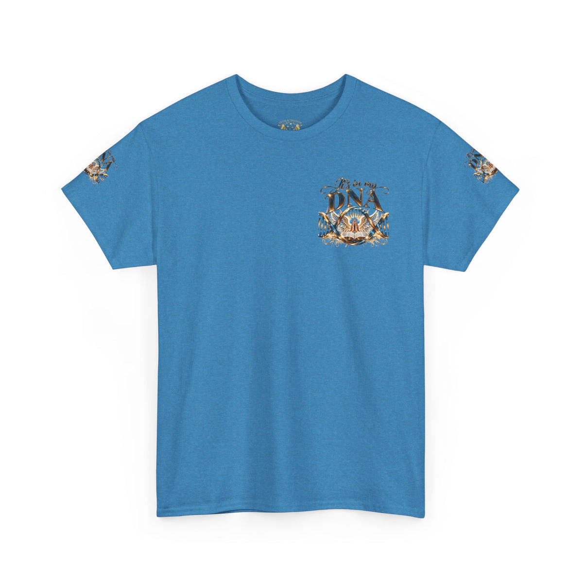 It's in My DNA Christian T-Shirt – Bible, Praying Hands & Angel Wings | Gildan Heavy Cotton Tee | Unisex