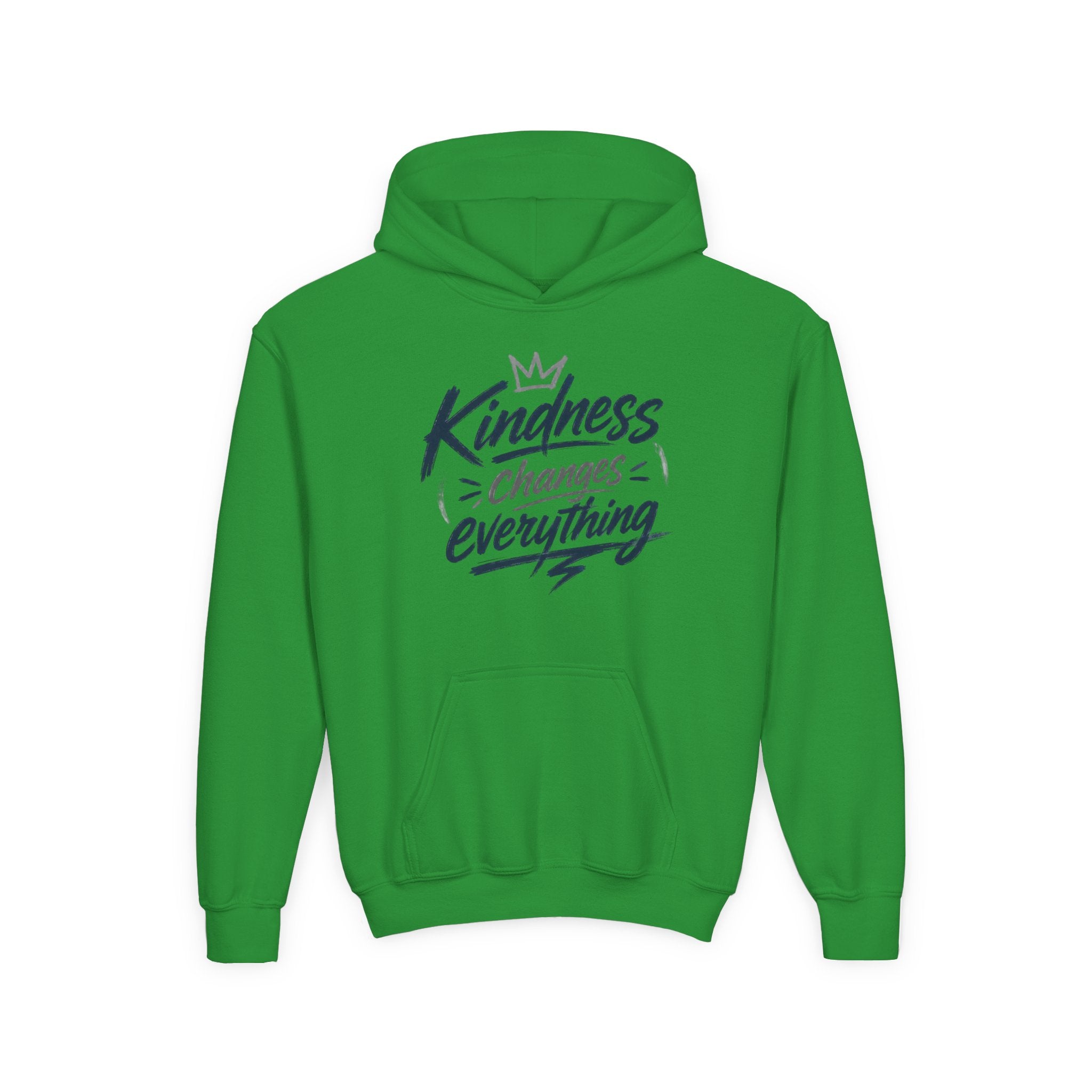 Youth Hoodie – “Kindness Changes Everything” Inspirational Kids Pullover