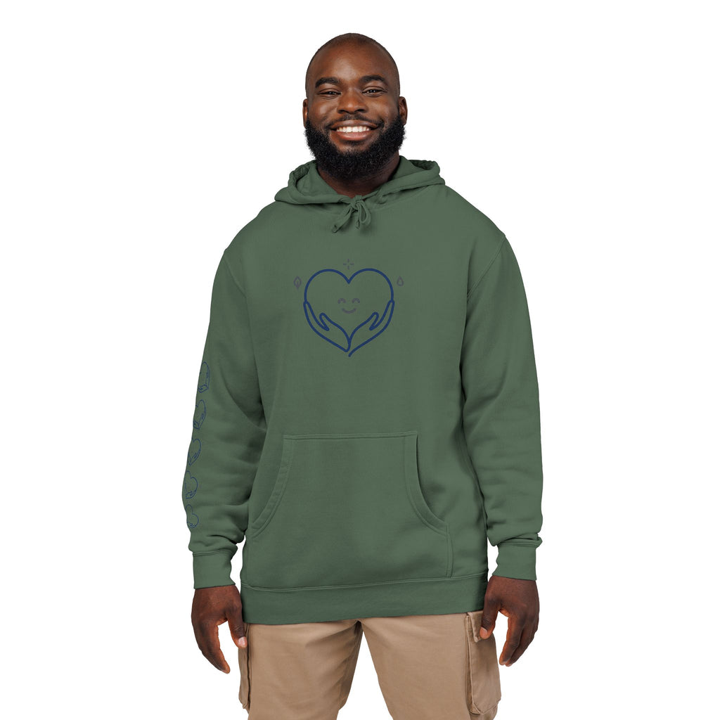 Kindness Changes Everything Hoodie – Heart Graphic Pigment-Dyed Sweatshirt