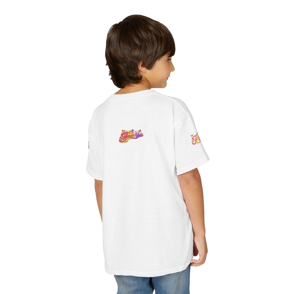 Youth Jesus Floral Butterfly T-Shirt – Christian Kids Faith Tee | Gratitude Sneaker Style Shirt