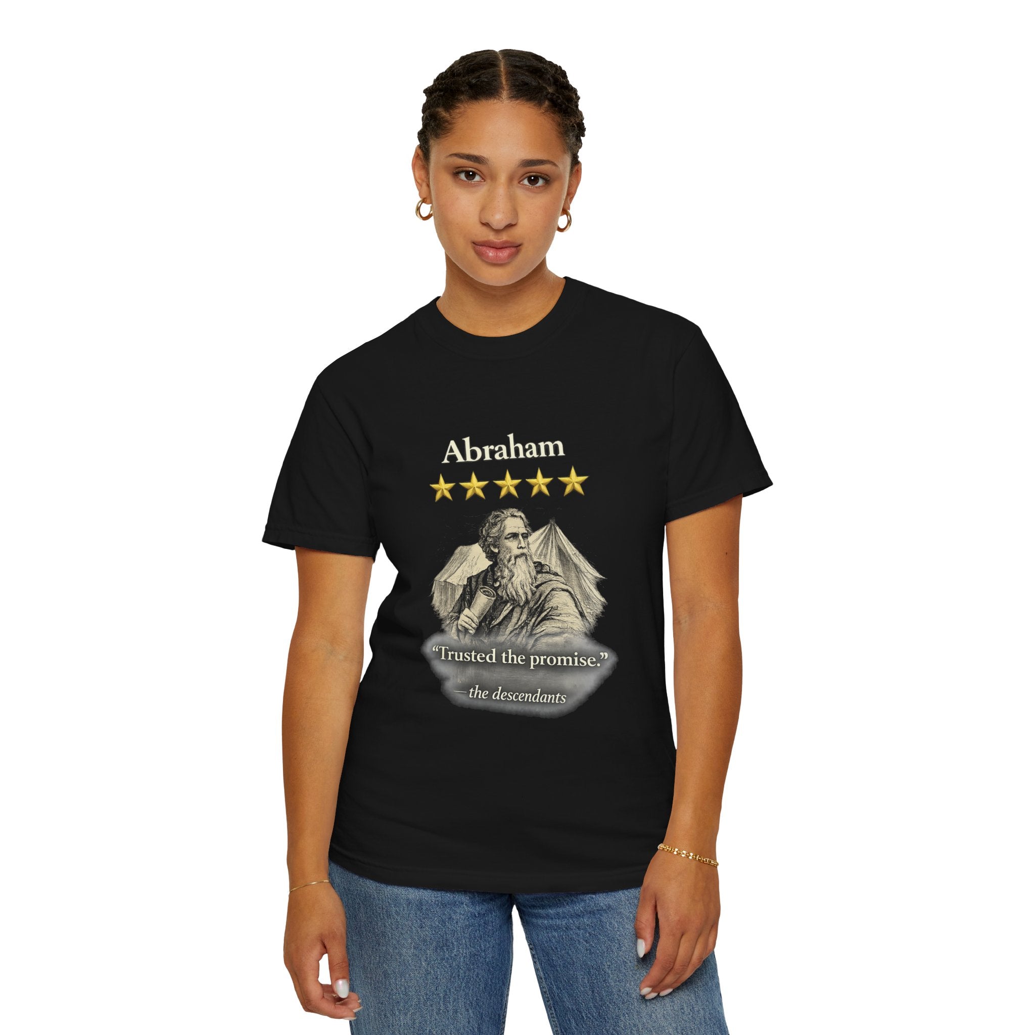 Abraham – Vintage T-Shirt | “I Trusted the Promise” Graphic – Five-Star Faith Series