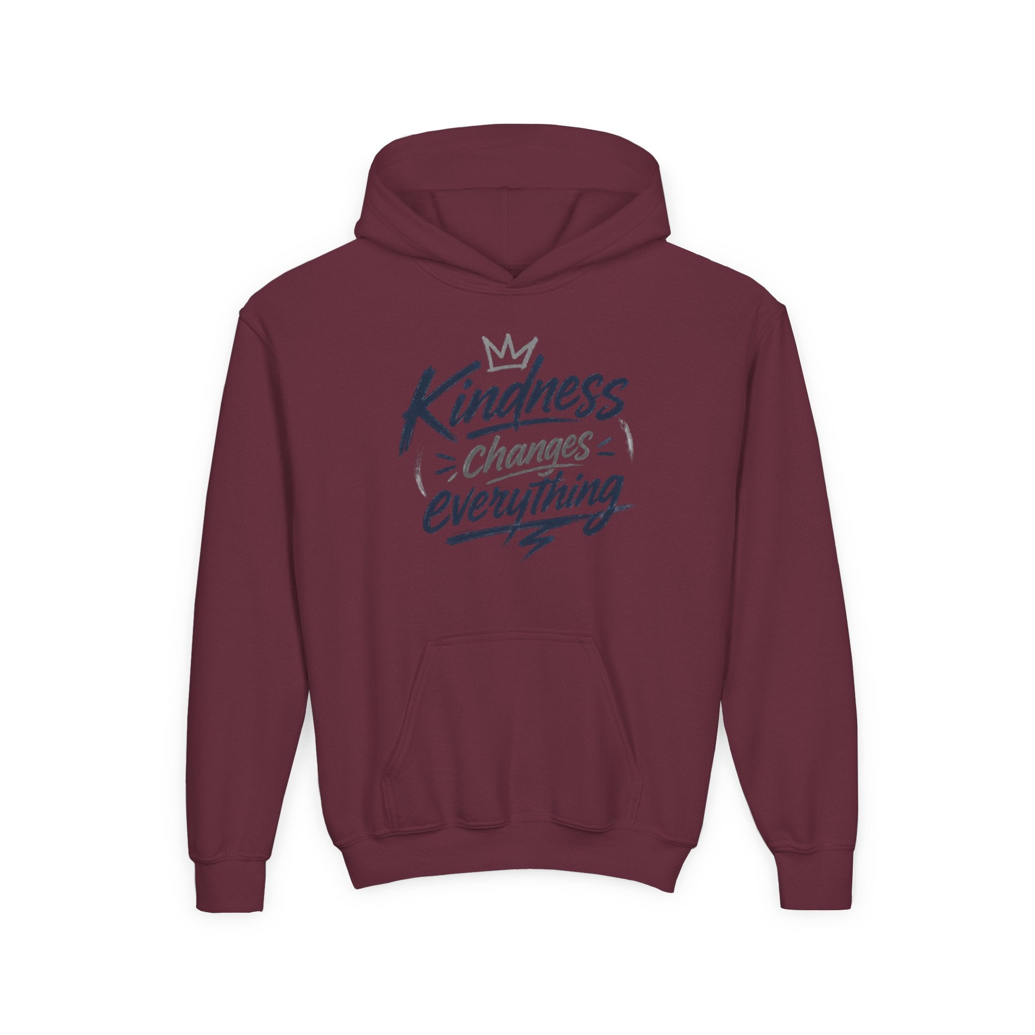 Youth Hoodie – “Kindness Changes Everything” Inspirational Kids Pullover