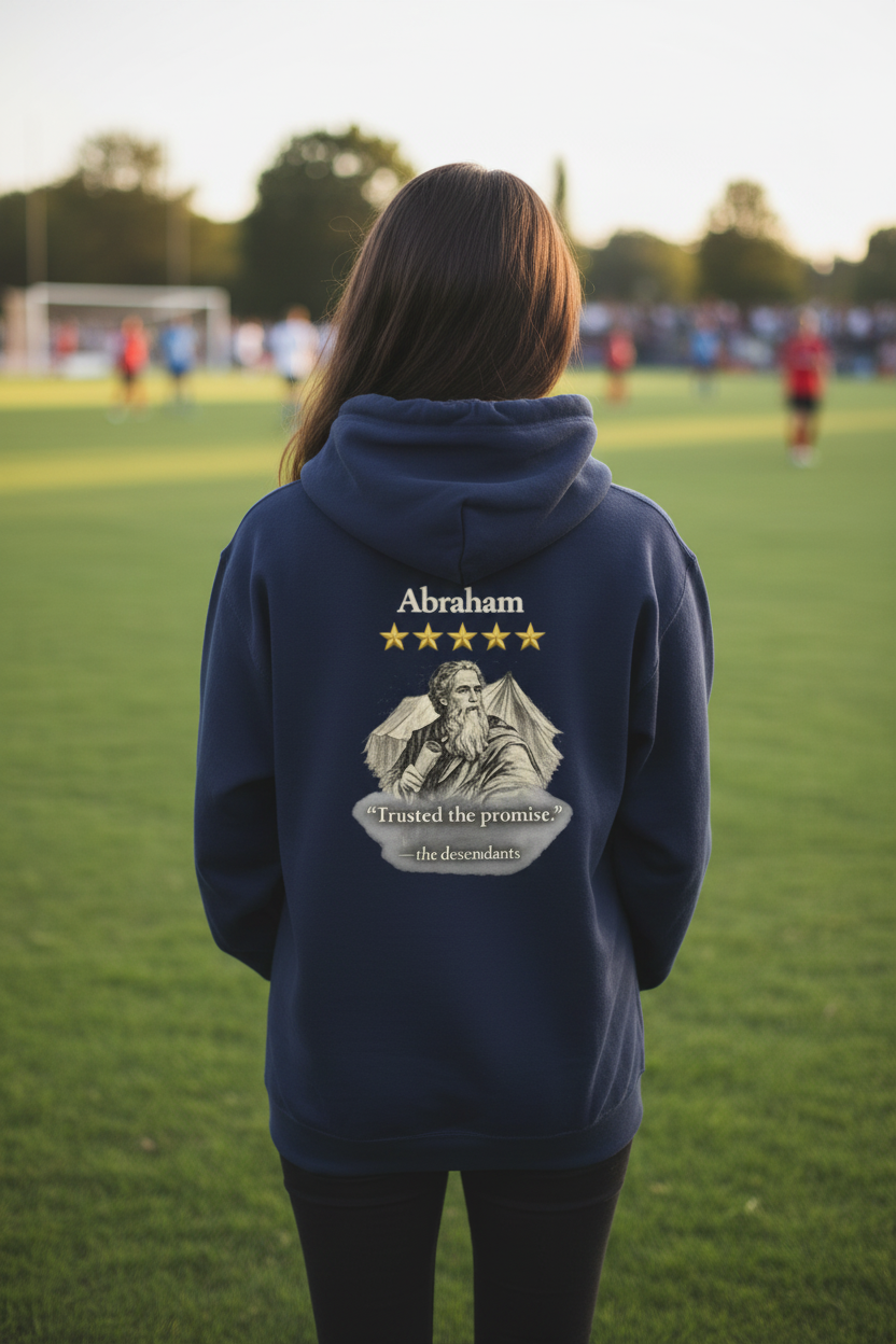 Abraham – Full-Zip Hoodie | “Trusted the Promise” Patriotic Faith Graphic – Five-Star Faith Series