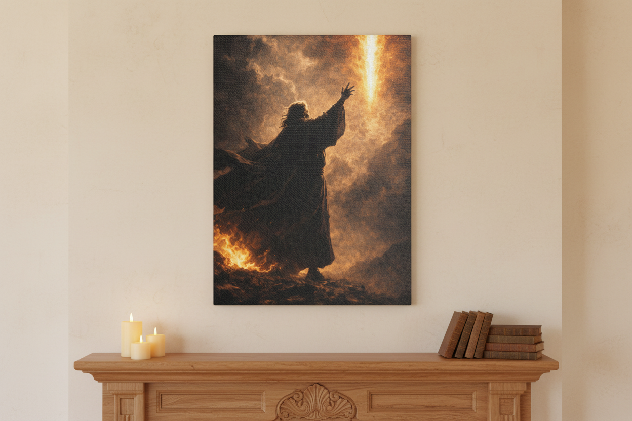 Moses Parting the Red Sea Canvas — Biblical Wall Art
