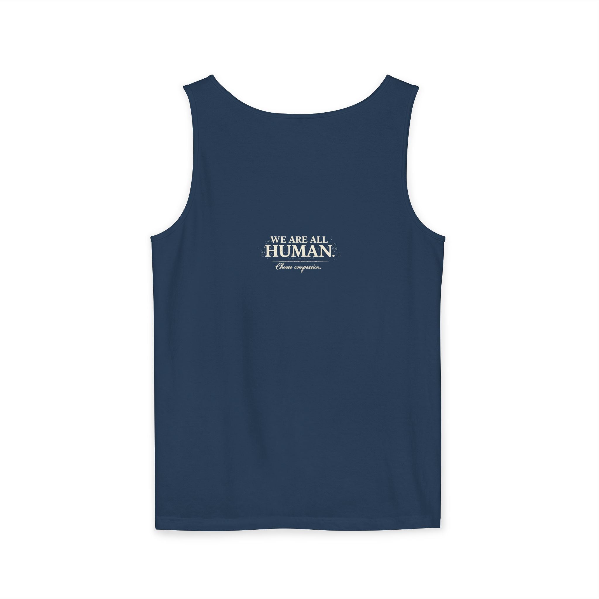 “Every Heart Beats the Same” Vintage Surf Tank Top – Garment-Dyed Coastal Unity Tank