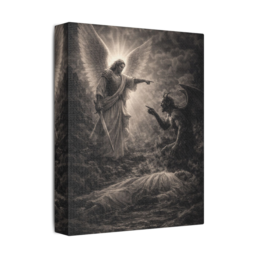 Michael the Archangel Canvas – Biblical Angel Christian Wall Art