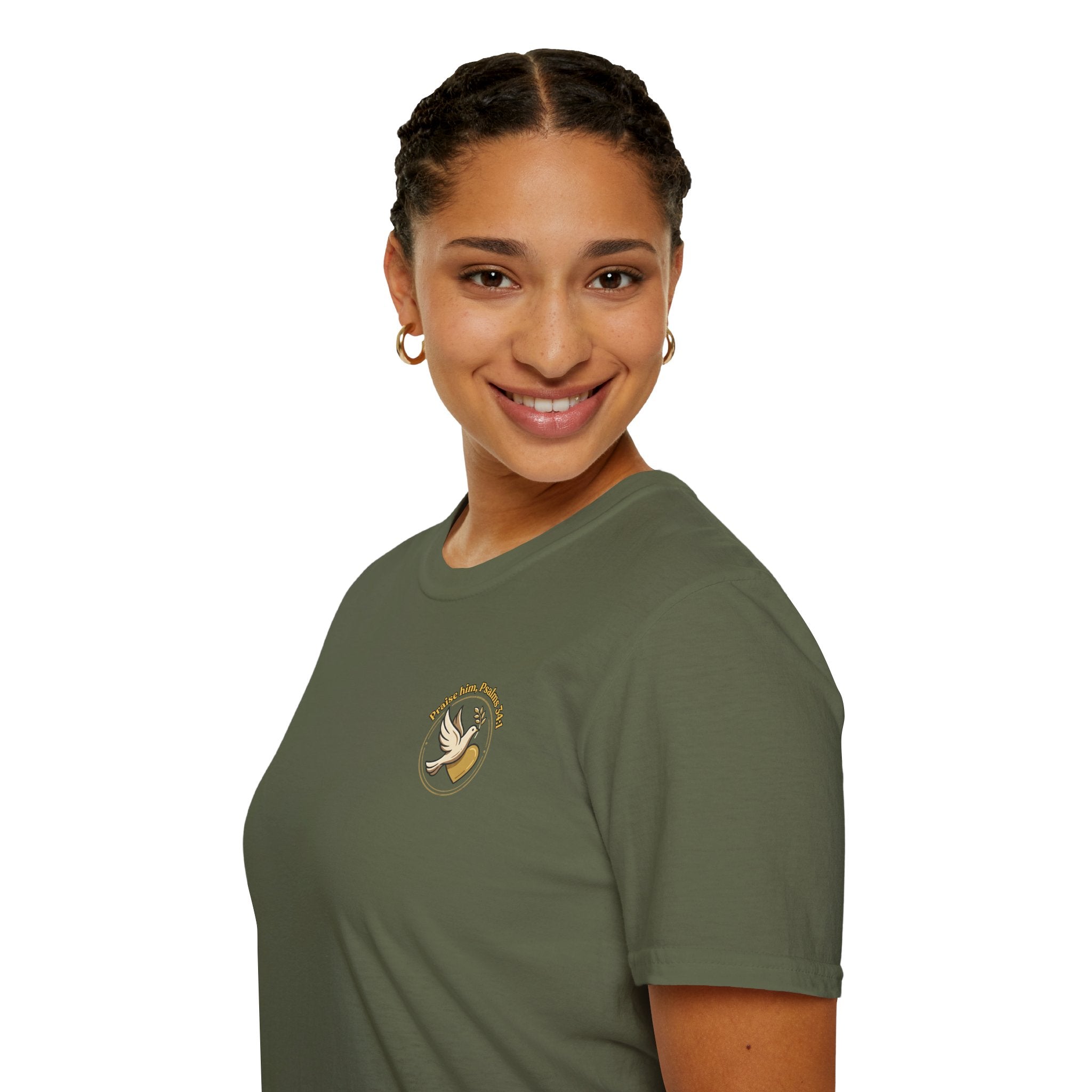 Dove of Peace Pocket T-Shirt | Pray Love Remember Christian Tee | Faith Freedom Creations
