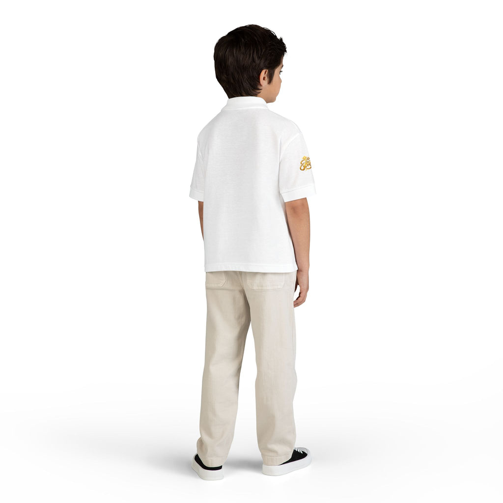 Kids Jesus Gold Nugget Polo – Youth Christian Faith Shirt | Church & Dress Casual Polo