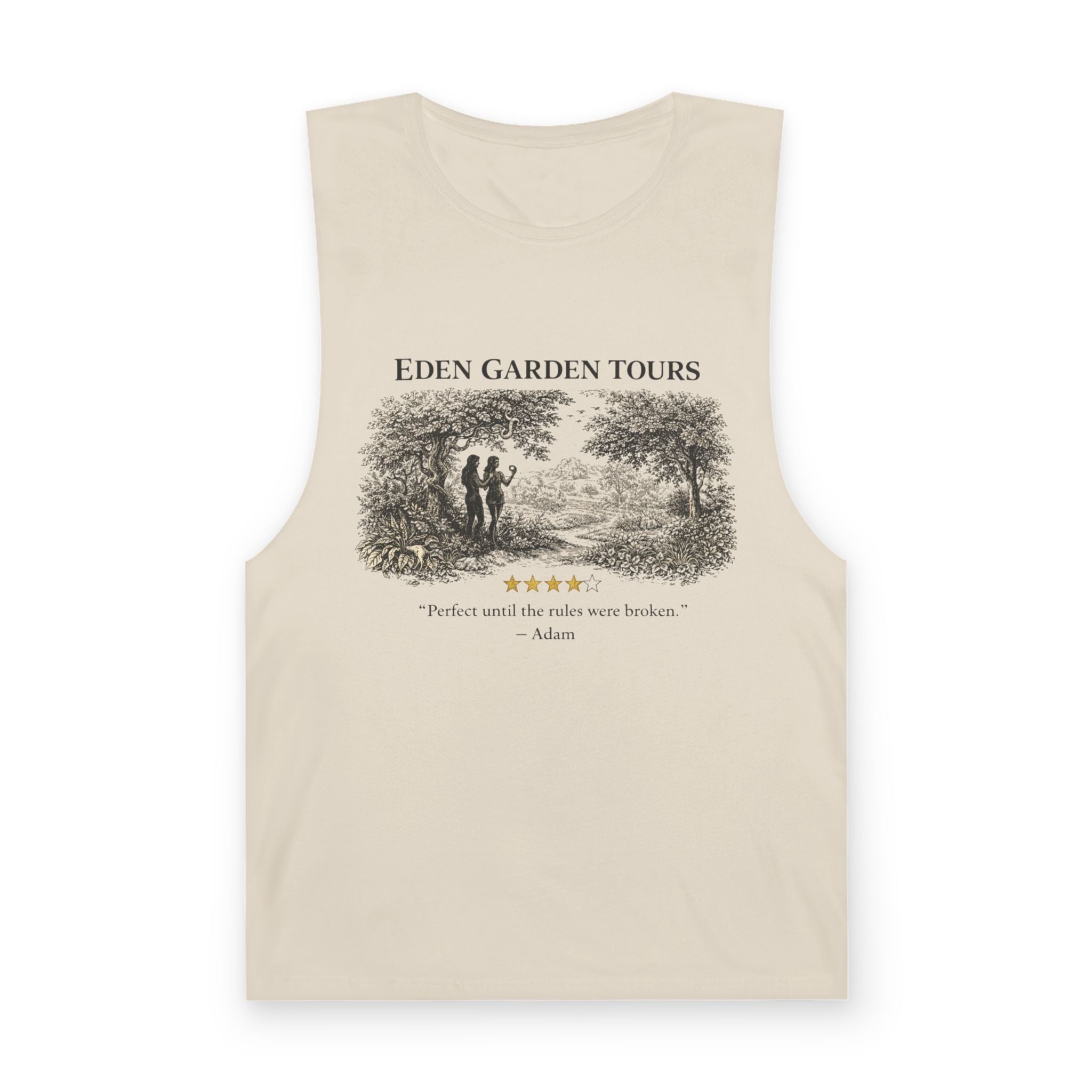 Eden Garden Tours Tank Top — Vintage Botanical Tour Graphic Tank