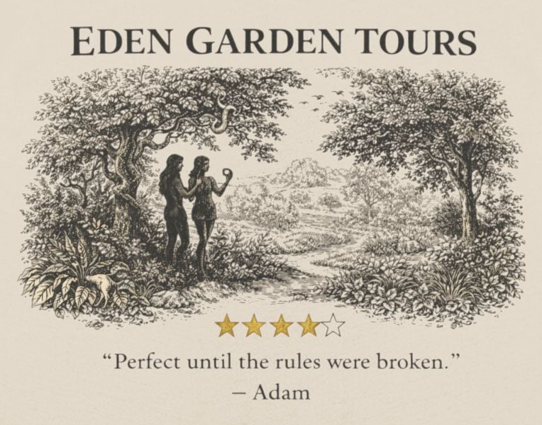 Eden Garden Tours – Tank Top | Vintage Botanical Graphic| Five-Star Faith Series