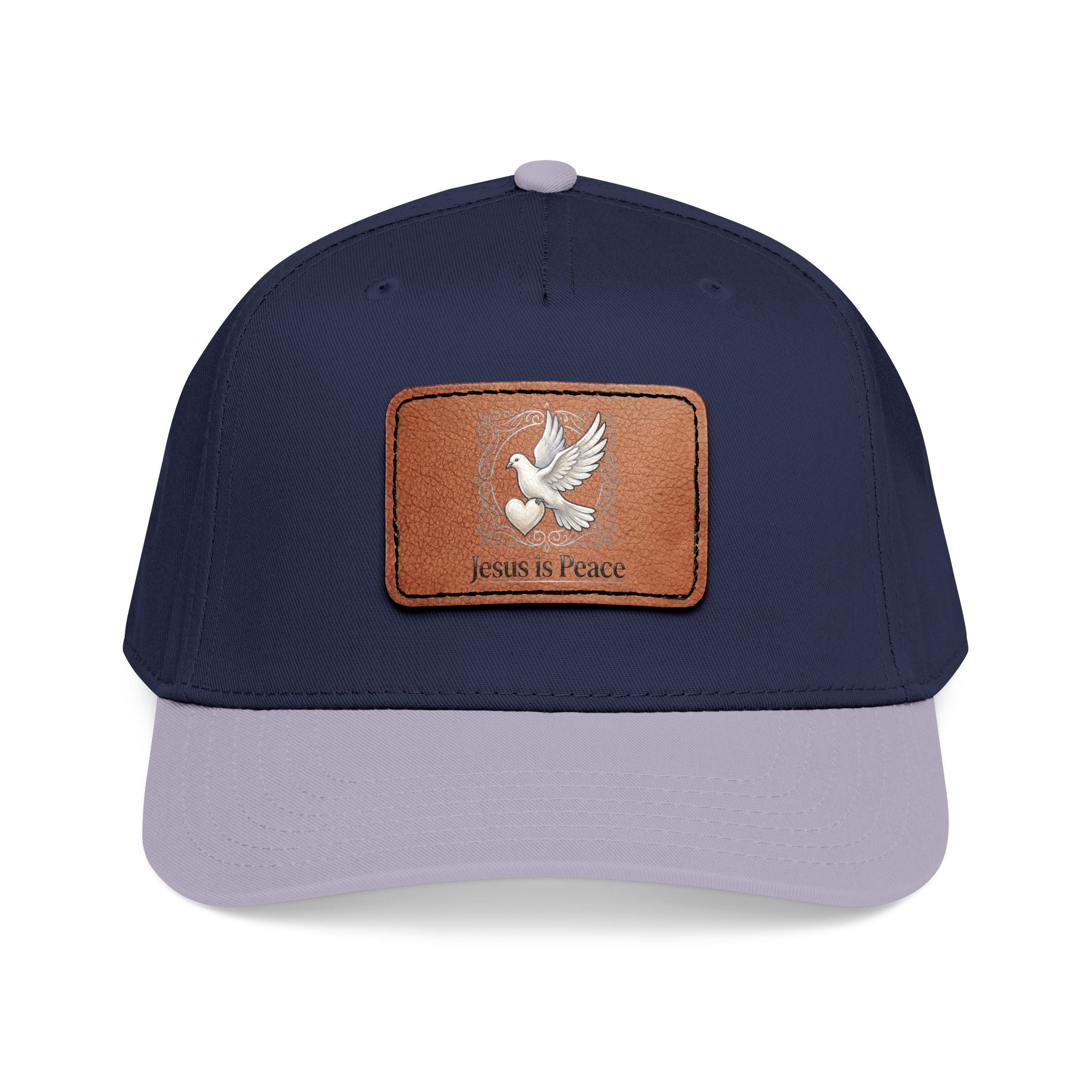 Jesus Is Peace Christian Leather Patch Hat | Dove Faith Baseball Cap | Inspirational Snapback Cap