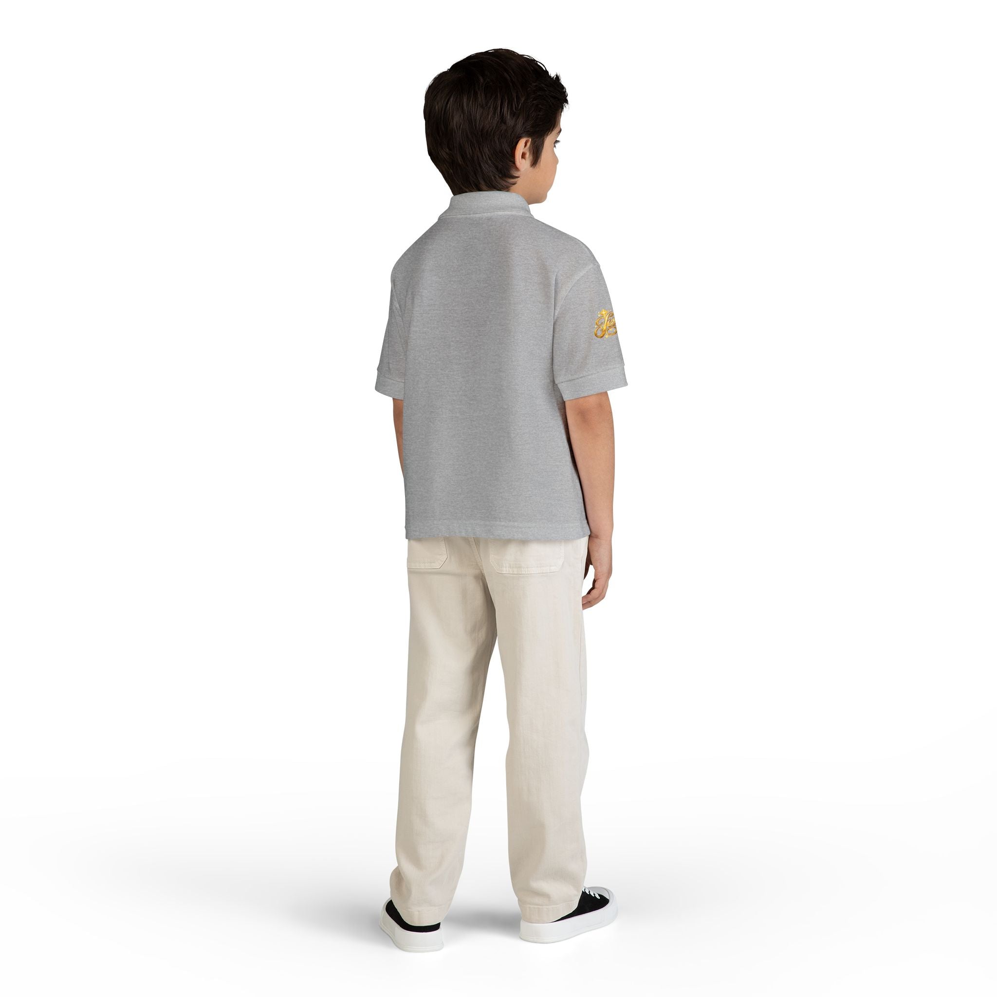 Kids Jesus Gold Nugget Polo – Youth Christian Faith Shirt | Church & Dress Casual Polo