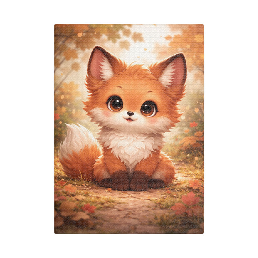 Woodland Fox Canvas — Nursery Woodland Animal Wall Art