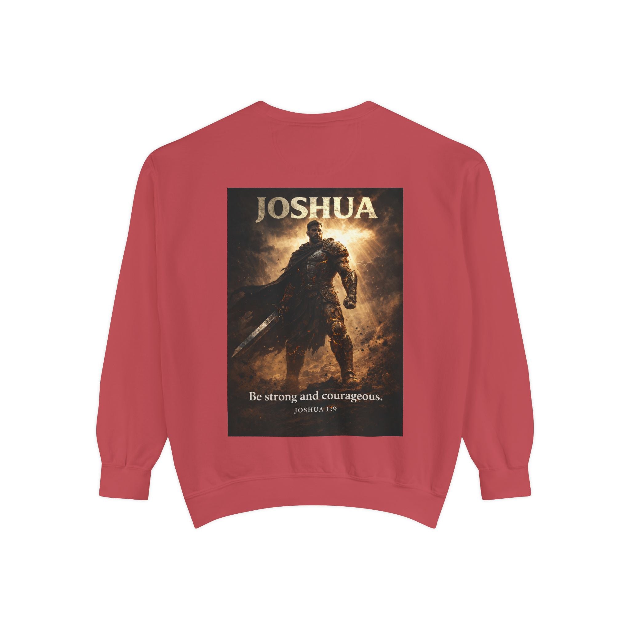 Joshua Courage Sweatshirt | Be Strong and Courageous Christian Crewneck | Inspirational Faith Apparel