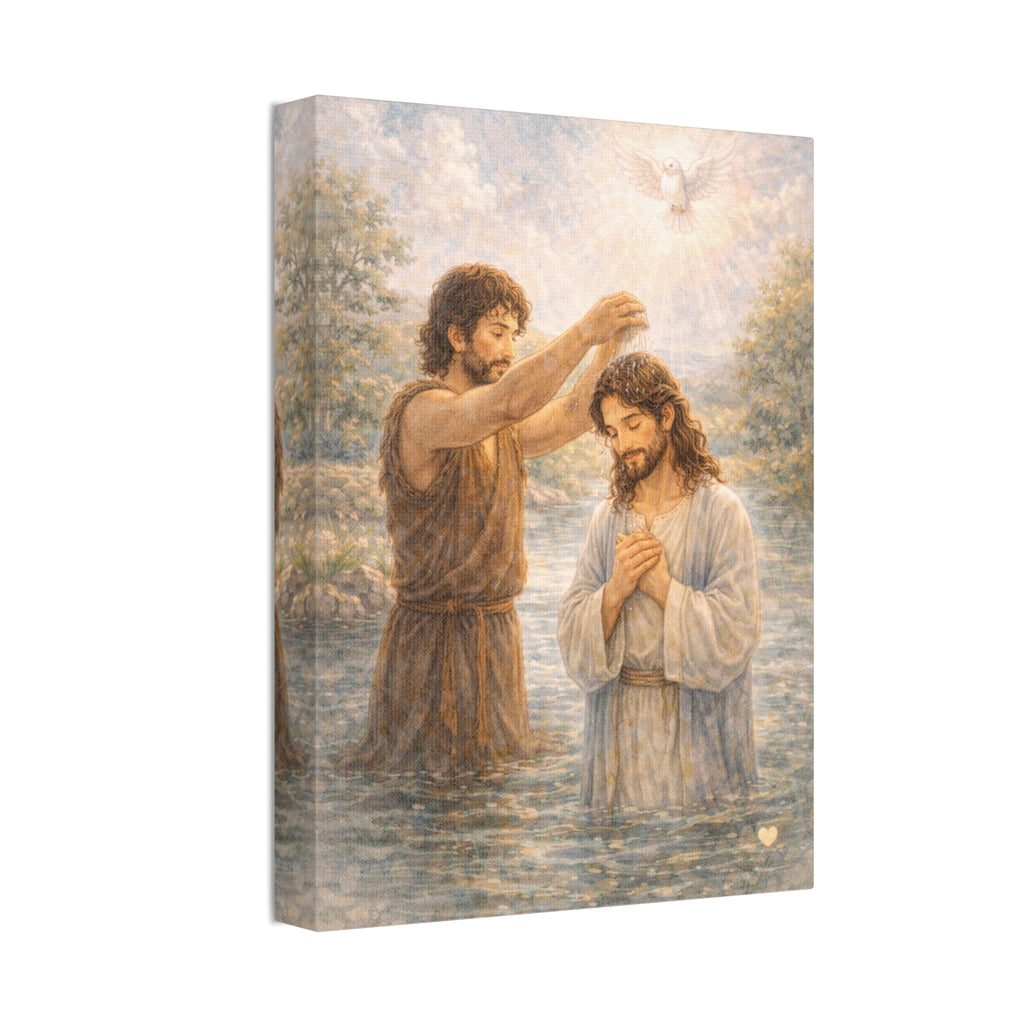 Jesus Is God’s Beloved Son Canvas — Baptism of Jesus (Matthew 3:17)