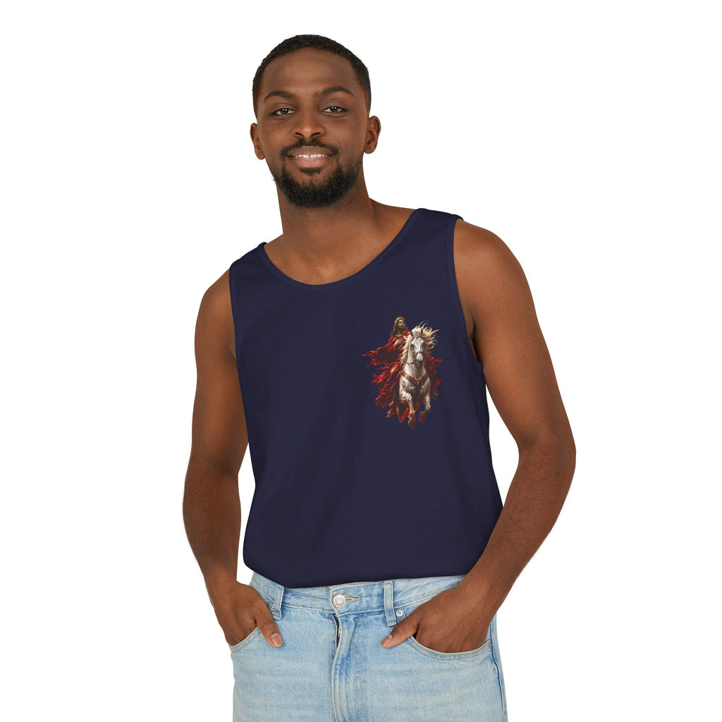 Jesus Second Coming Tank Top | Jesus on White Horse Christian Tank | Inspirational Faith Apparel