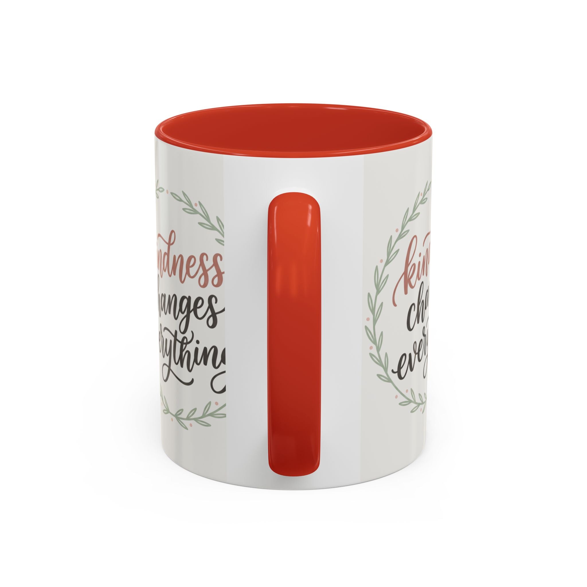 Kindness Changes Everything Accent Coffee Mug | Inspirational Ceramic Mug | Faith Freedom Creations