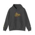 Jesus Gold Script Hoodie – Sparkle Christian Faith Pullover | Inspirational Hoodie