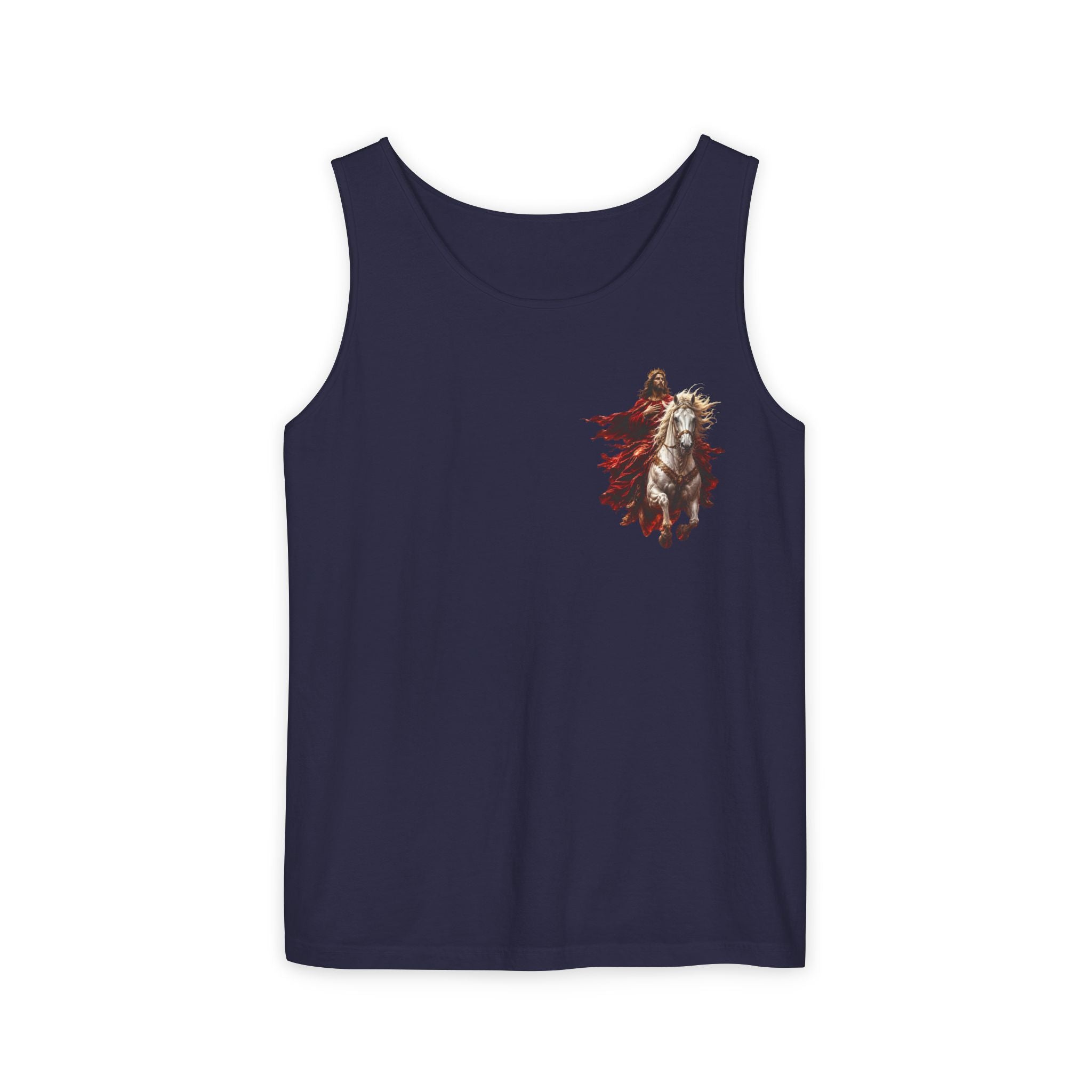 Jesus Second Coming Tank Top | Jesus on White Horse Christian Tank | Inspirational Faith Apparel