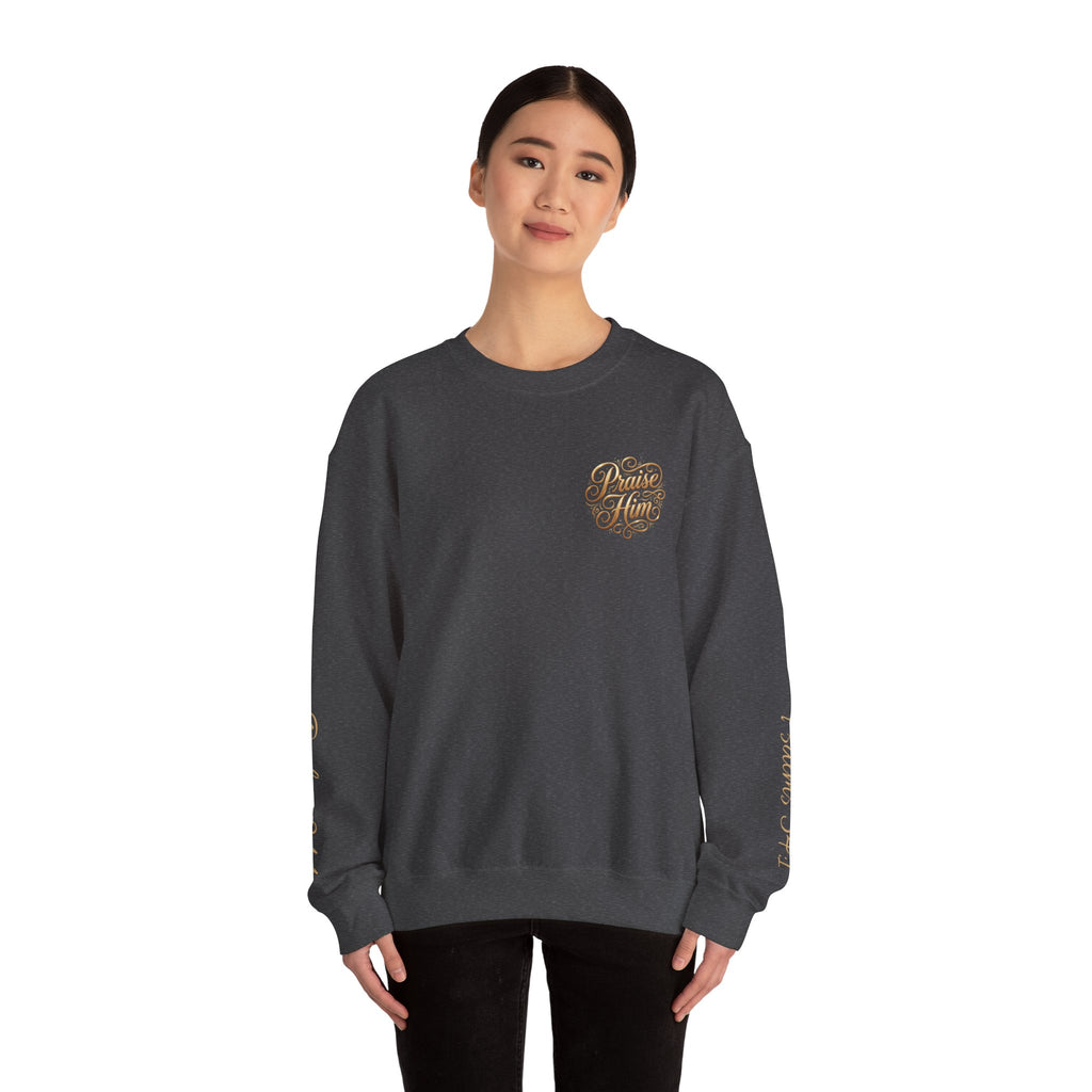 Praise Psalm 150 Sweatshirt | Christian Faith Crewneck Pullover | Inspirational Worship Apparel